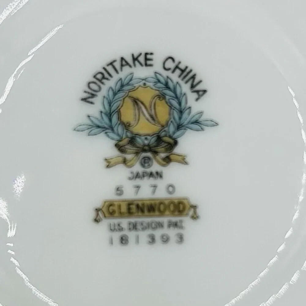 Noritake Glenwood 5770 China Saucers Japan Set Of 5 Pink Roses Platinum